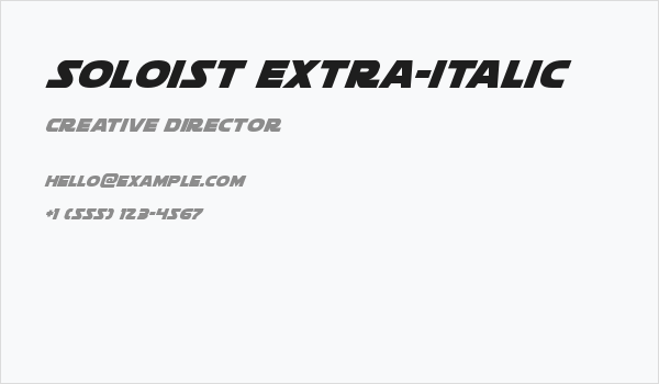 Soloist Extra-Italic Business Card