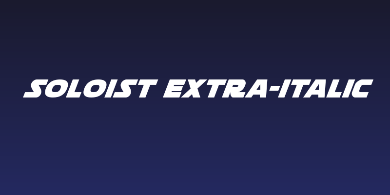Soloist Extra-Italic Social Header