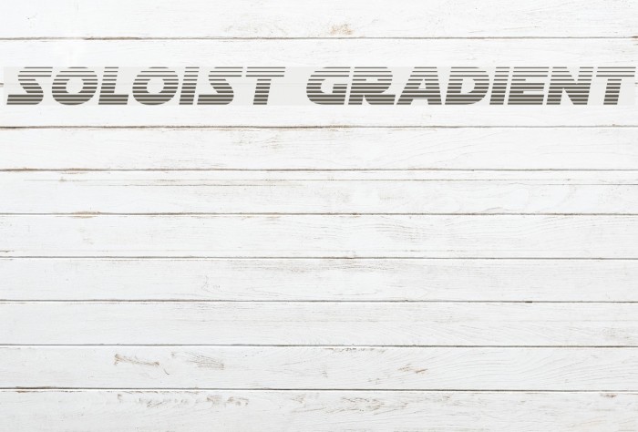 Soloist Gradient Font examples