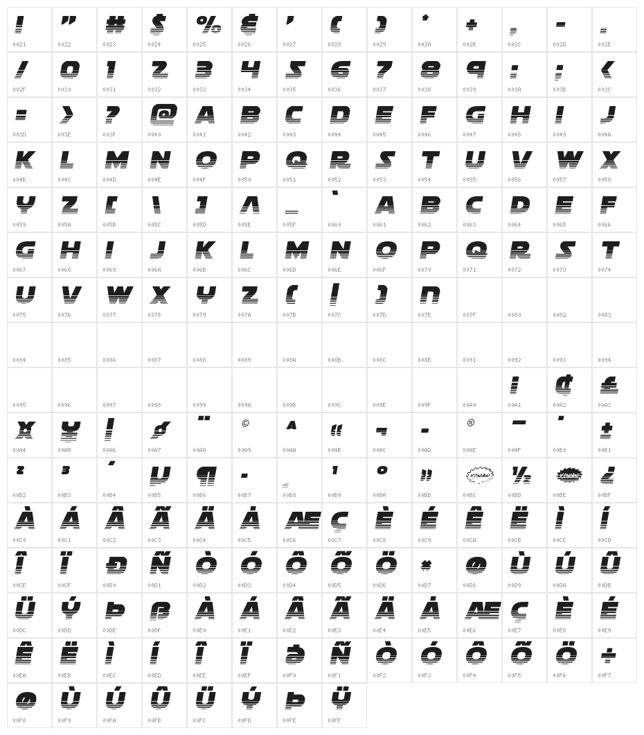 Soloist Halftone 2 Character Map