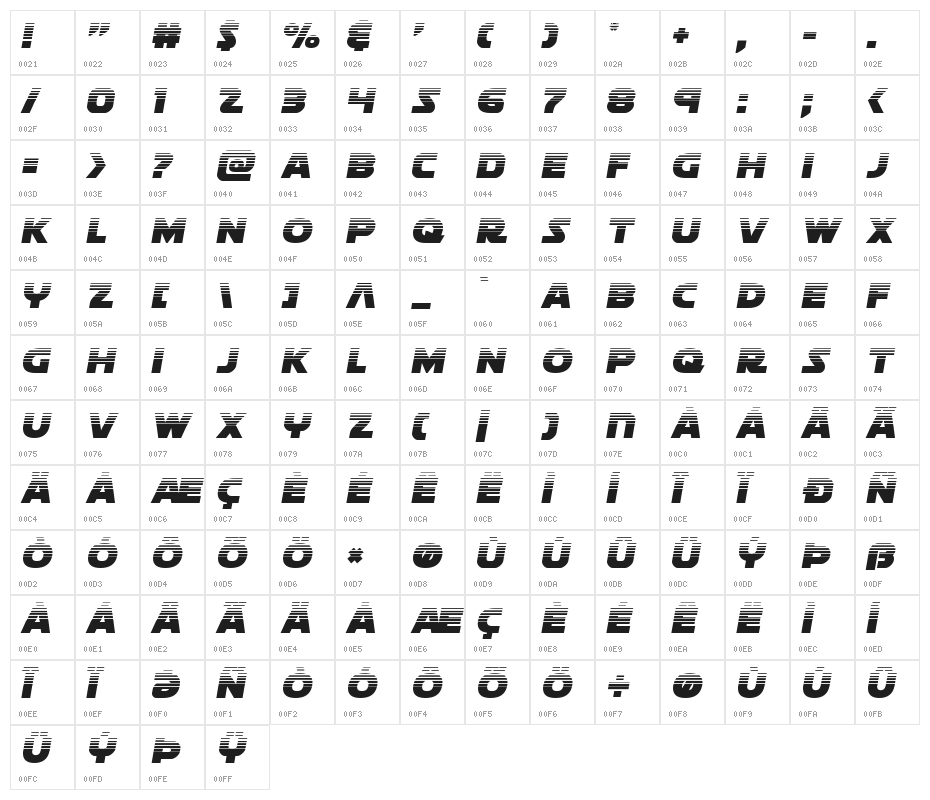 Soloist Halftone Character Map