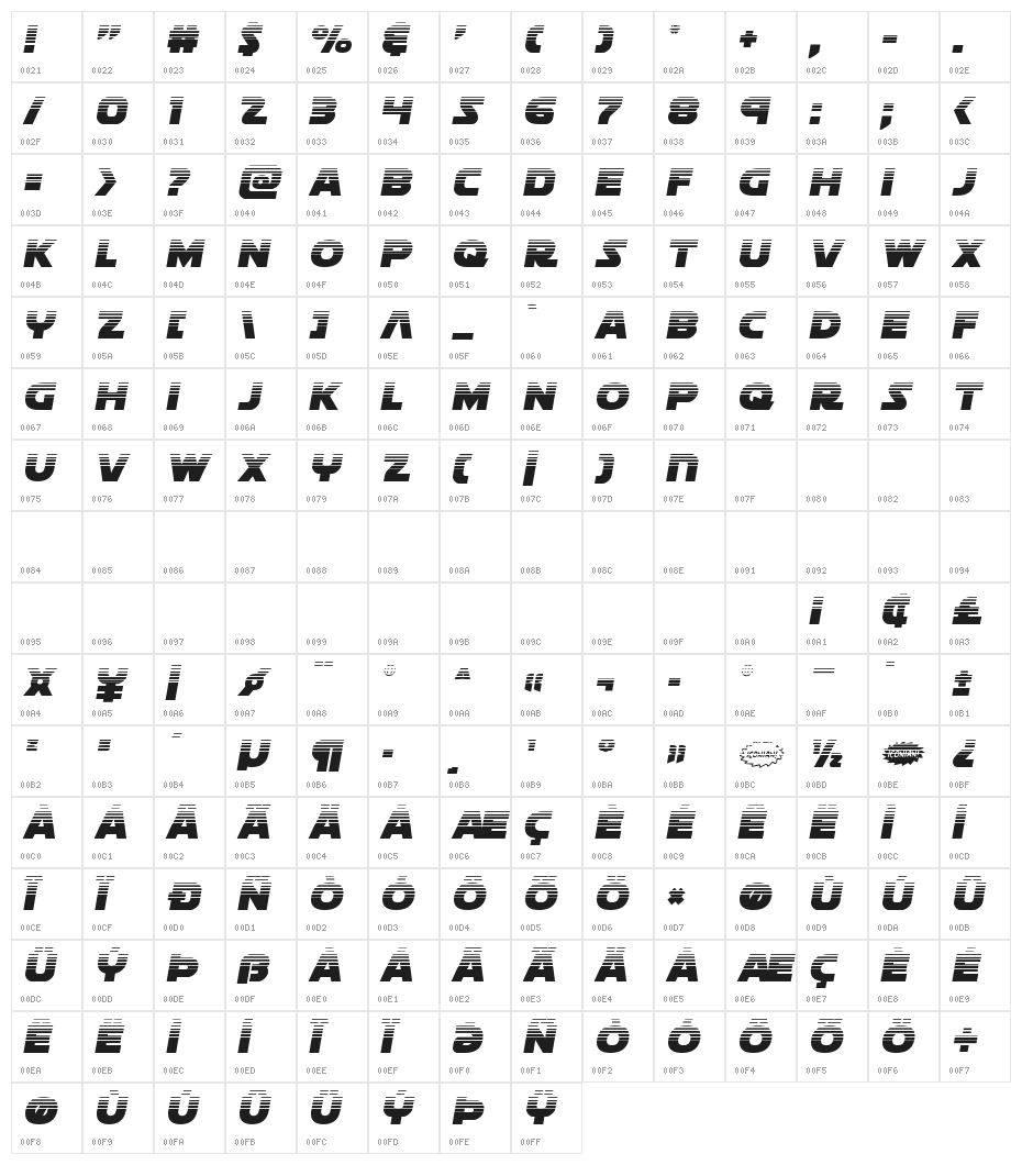 Soloist Halftone Character Map