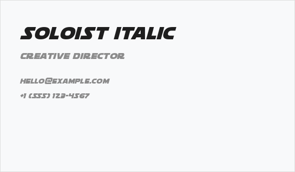 Soloist Italic Business Card