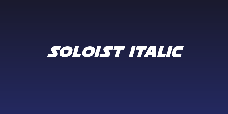 Soloist Italic Social Header
