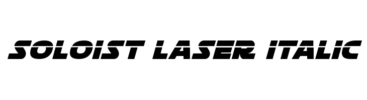 Soloist Laser Italic  Скачать бесплатные шрифты