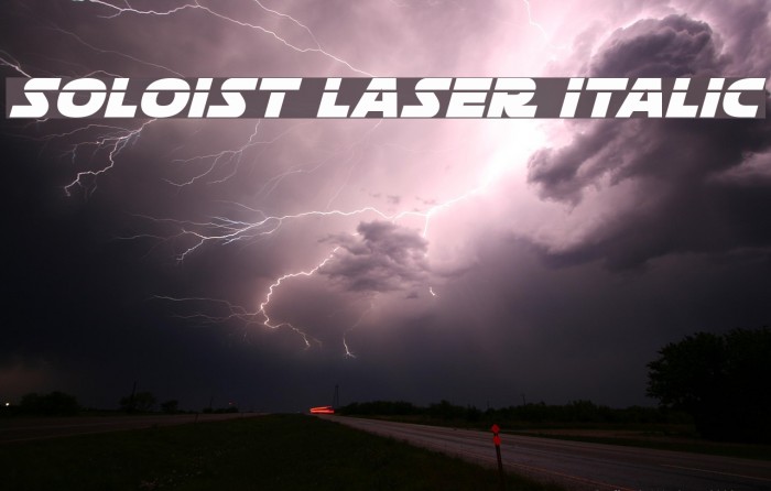 Soloist Laser Italic Font examples