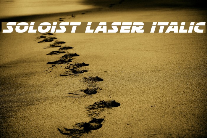 Soloist Laser Italic Font examples