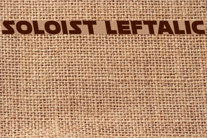 Soloist Leftalic Font examples