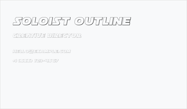 Soloist Outline Business Card