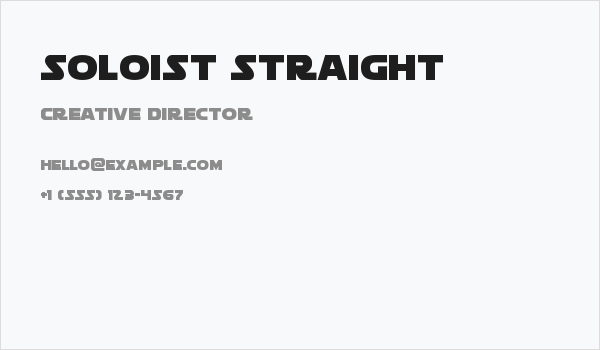 Soloist Straight Business Card