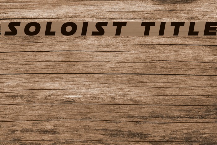 Soloist Title Font examples