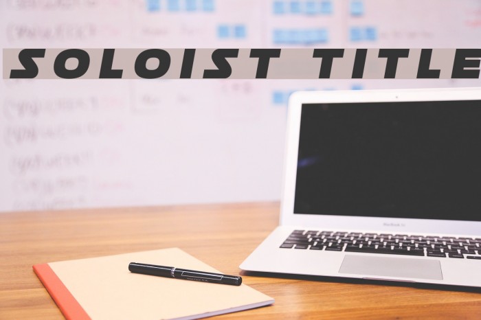 Soloist Title Font examples