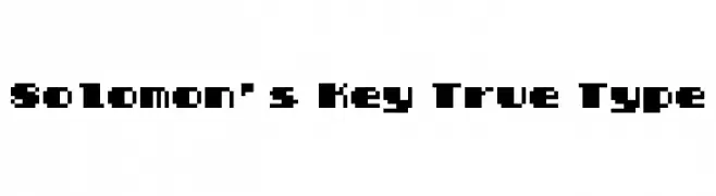 Solomon's Key True Type  Frei Schriftart Herunterladen