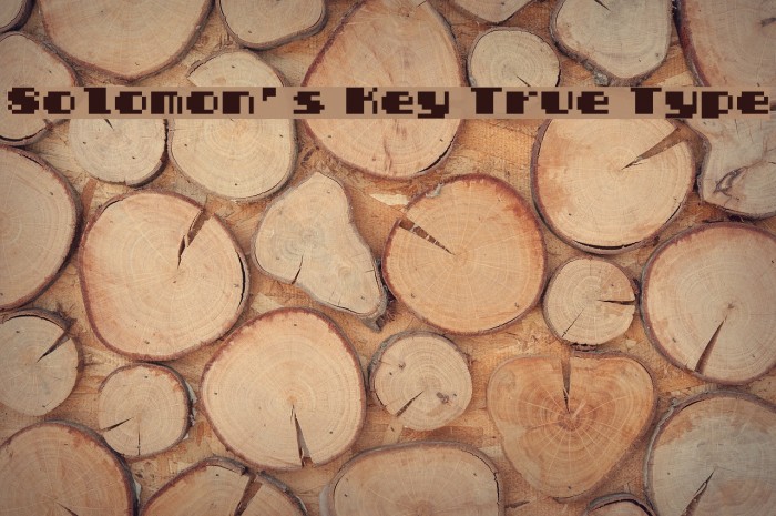 Solomon's Key True Type Font examples