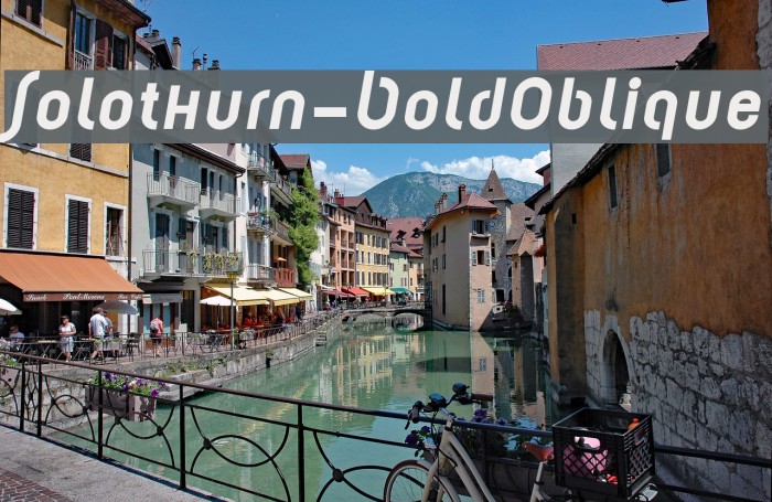 Solothurn-BoldOblique Font examples