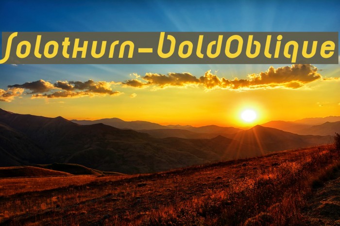 Solothurn-BoldOblique Font examples
