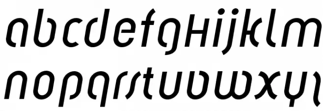 Solothurn-MediumOblique Font LOWERCASE