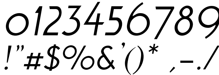 Solothurn-Oblique Font OTHER CHARS