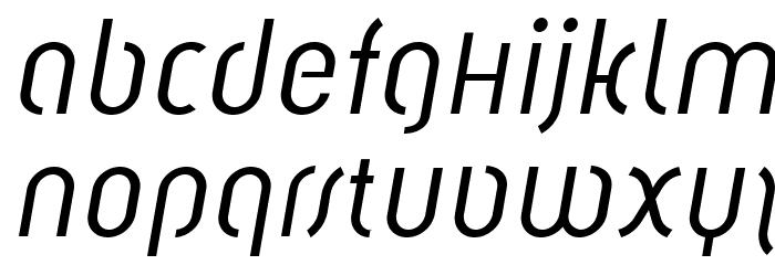Solothurn-Oblique Font LOWERCASE