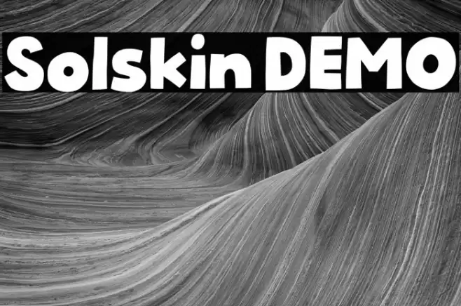 Solskin DEMO Font examples