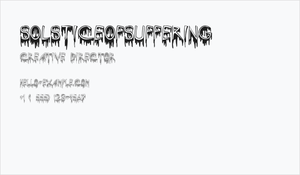 SolsticeOfSuffering Business Card