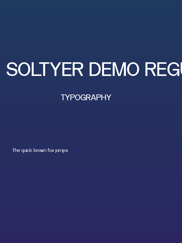 Soltyer DEMO Regular Poster