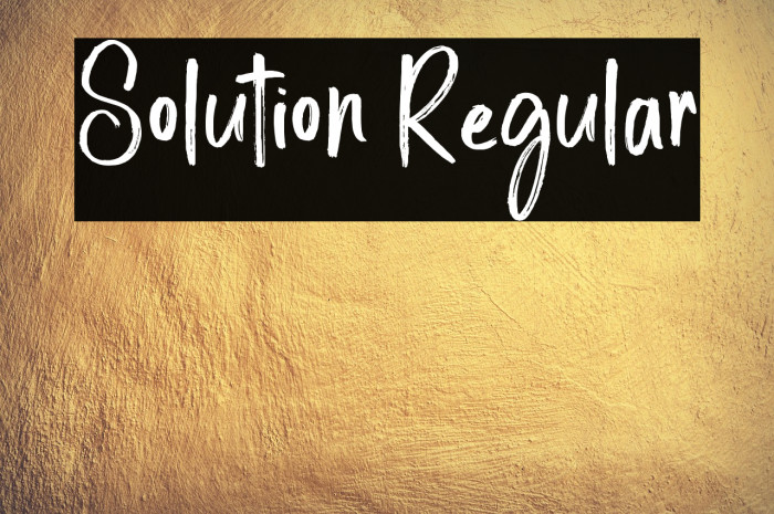 Solution Regular Example 2