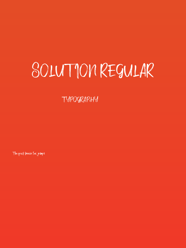 Solution Regular Poster