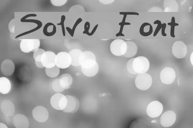 Solve Font examples