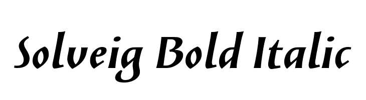 Solveig Bold Italic Fonte