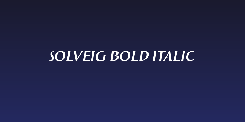 Solveig Bold Italic Social Header