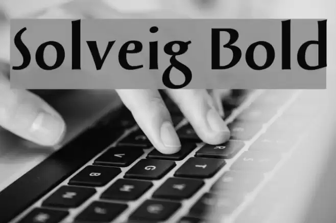 Solveig Bold Font examples