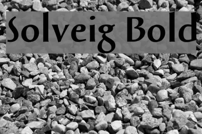 Solveig Bold Font examples