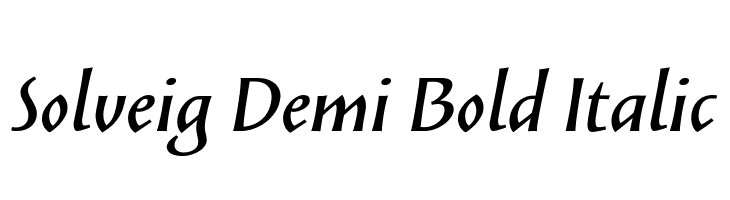 Solveig Demi Bold Italic Font