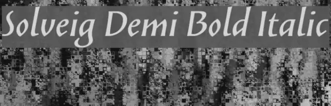 Solveig Demi Bold Italic Font examples