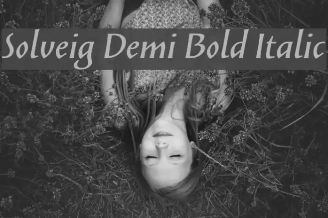 Solveig Demi Bold Italic Font examples