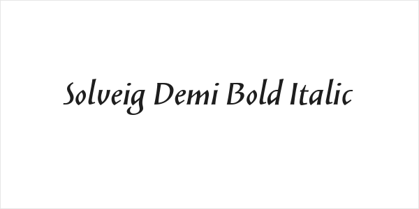 Solveig Demi Bold Italic Logo