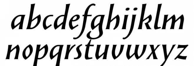 Solveig Demi Bold Italic Fonte MINÚSCULAS