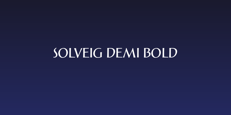 Solveig Demi Bold Social Header