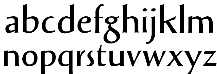 Solveig Demi Bold Font LOWERCASE