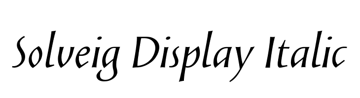 Solveig Display Italic Font