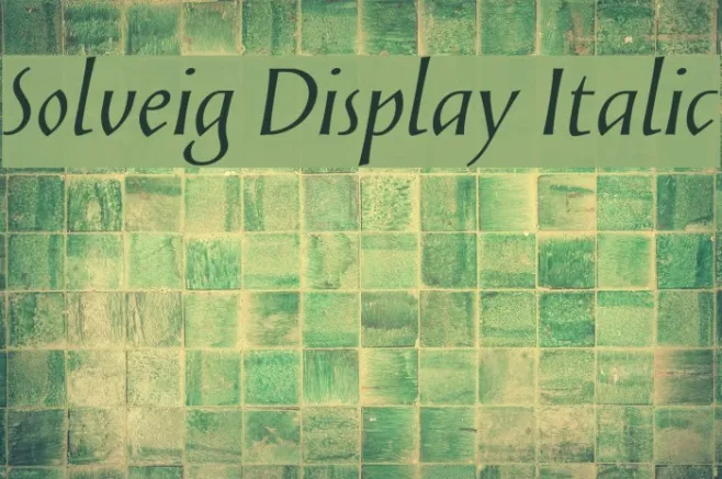 Solveig Display Italic Example 2