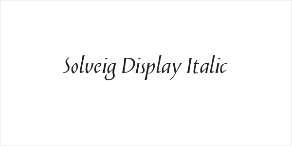 Solveig Display Italic Logo