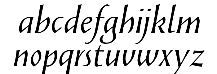 Solveig Display Italic Font LOWERCASE