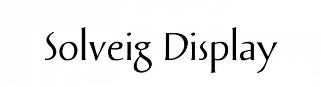 Solveig Display  font caratteri gratis