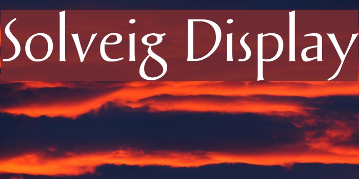 Solveig Display Font examples