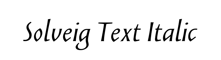 Solveig Text Italic Font