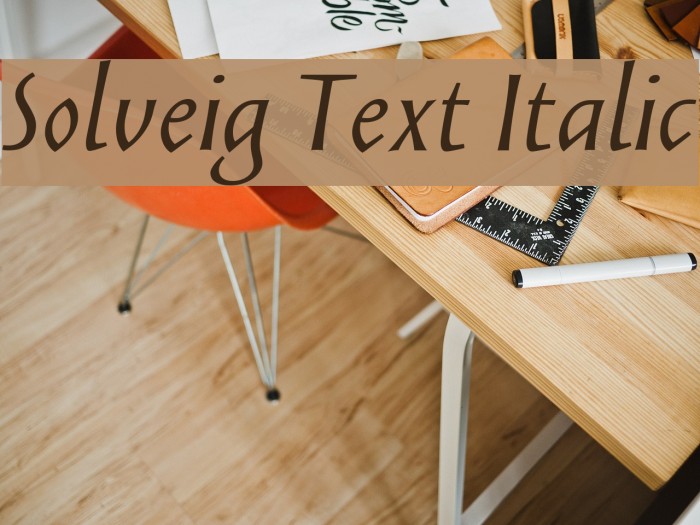 Solveig Text Italic Font examples