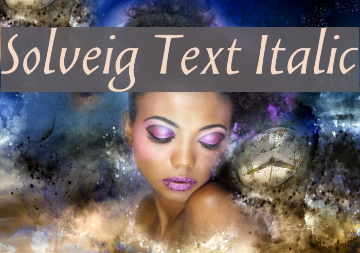 Solveig Text Italic Font examples