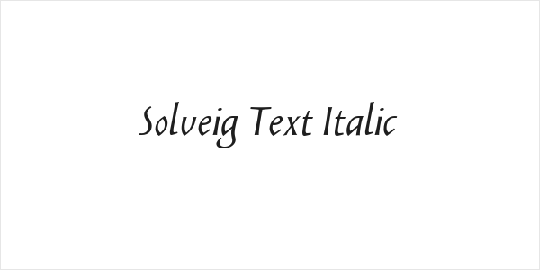 Solveig Text Italic Logo
